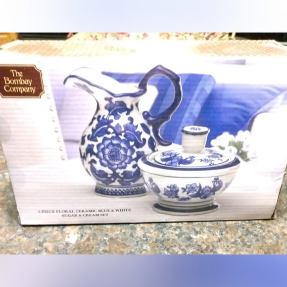 The Bombay Company Other - The Bombay Company-NIB-Floral Ceramic Cream & Sugar Set